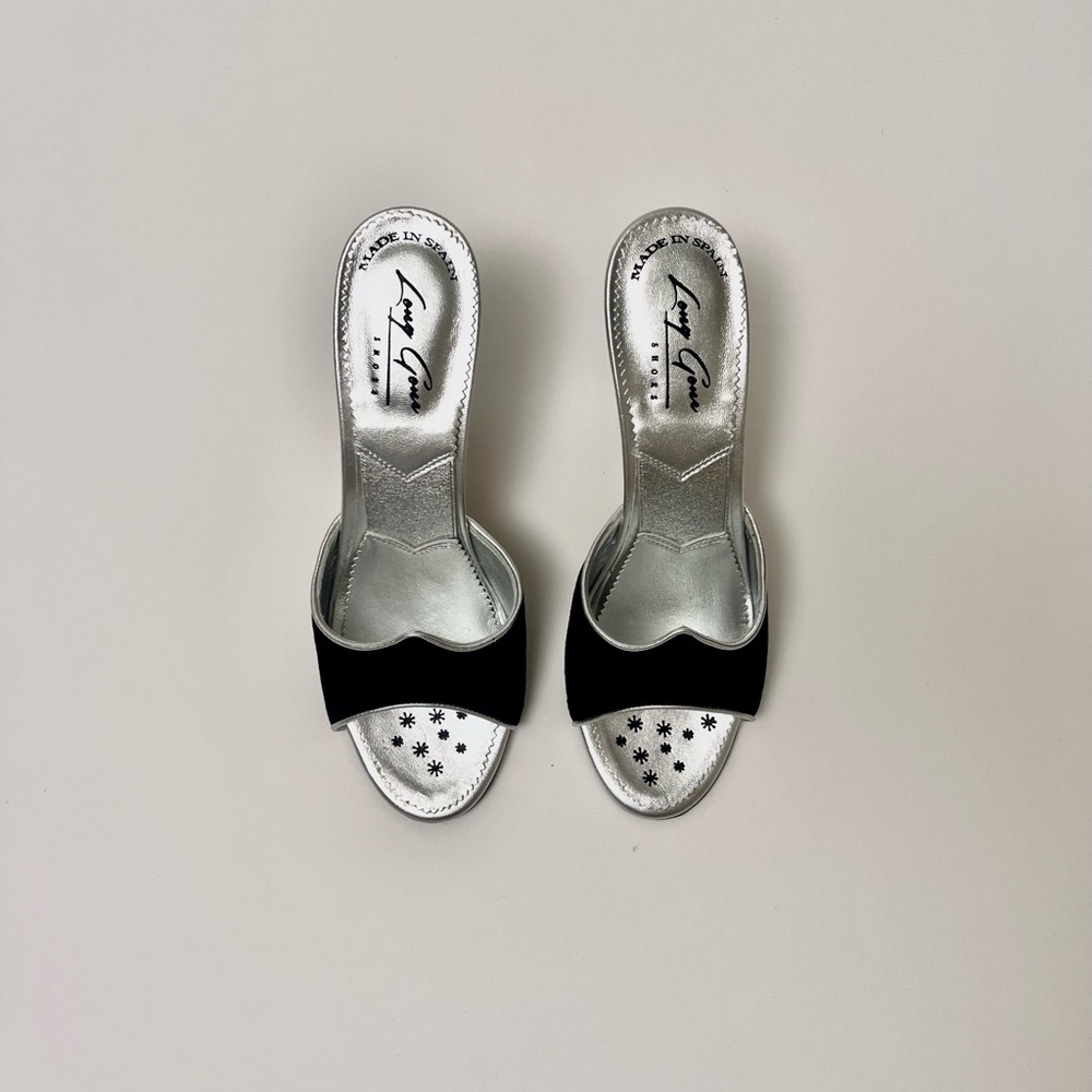 Retro Black and Silver Women's Sandals Gorgeous Quality